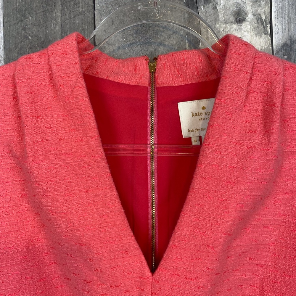 KATE SPADE Gwendolyn Dress Havana Super Coral Size 6 - Picture 3 of 13